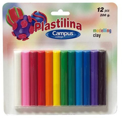 12 Barras Plasticina Campus 200 Gr