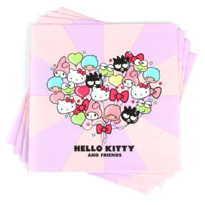 12 Guardanapos Hello Kitty e Amigos