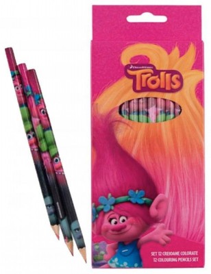 12 lápis cor Trolls