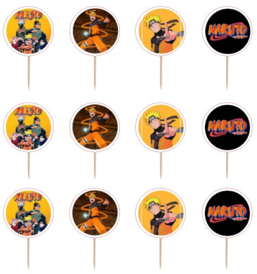 12 Mini Toppers Naruto