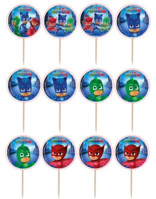 12 Mini Toppers PJ Masks