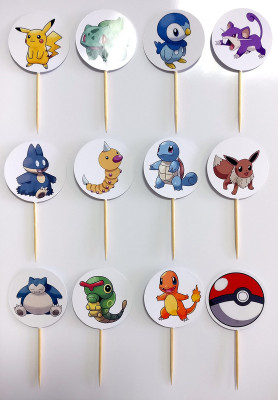 12 Mini Toppers Pokémon