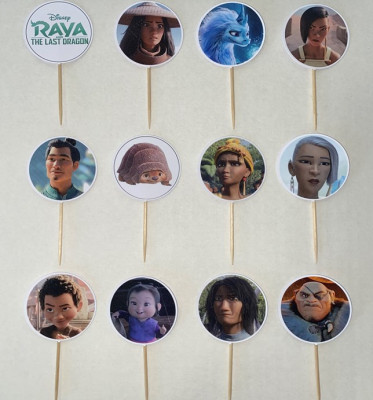 12 Mini Toppers Raya e o Último Dragão