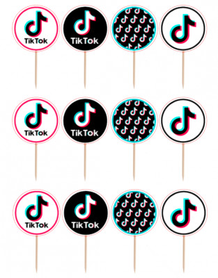 12 Mini Toppers Tik Tok