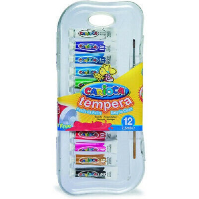 12 Tintas Guaches Carioca Tempera 7.5ml