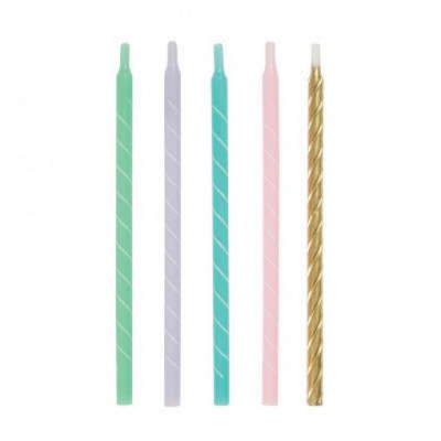 12 Velas Cores Pastel Sortidas