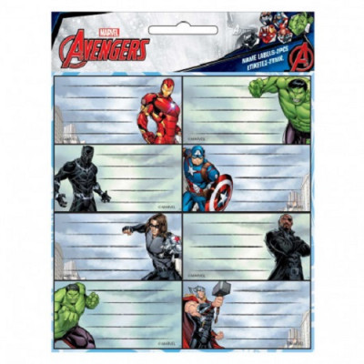 16 Etiquetas Autocolantes Avengers Marvel