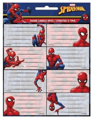 16 Etiquetas Autocolantes Spiderman
