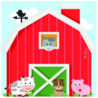 16 Guardanapos Animais da Quinta Happy Farm