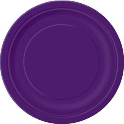 16 Pratos Roxo Escuro 22 cm