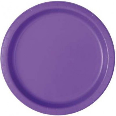 16 Pratos Roxo Neon 22 cm