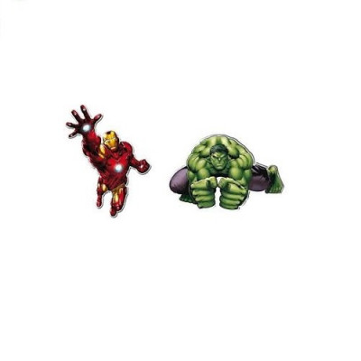 2 Mini Figuras Cartão Avengers