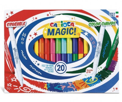 20 Canetas Feltro Carioca Color Change Magic