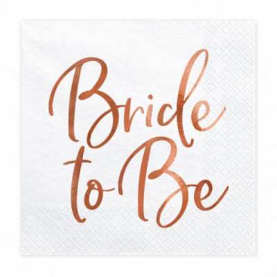 20 Guardanapos Bride to Be Rose Gold