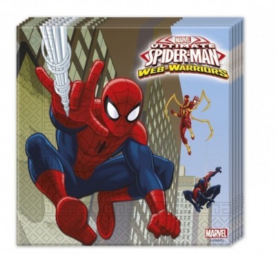 20 Guardanapos Festa Spiderman Warriors