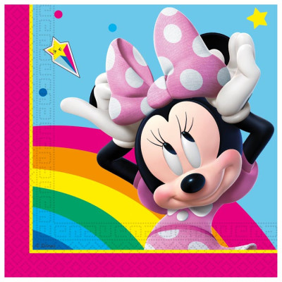 20 Guardanapos Minnie Rainbow