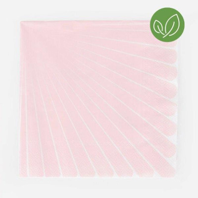 20 Guardanapos Rosa Pastel Eco Friendly