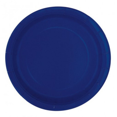 20 Pratos Papel Azul Navy 17cm