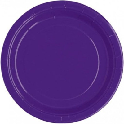 20 Pratos Papel Roxo 17cm