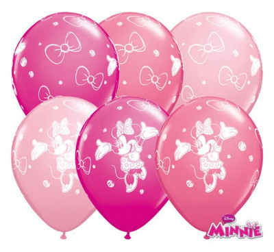 25 Balões Minnie Rosa Sortidos 11