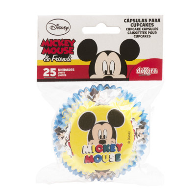 25 Cápsulas Cupcake Mickey