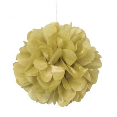 3 Mini Bolas Pom Pom Decorativas Dourado