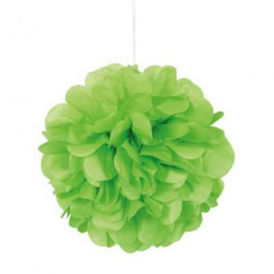 3 Mini Bolas Pom Pom Decorativas Verde Lima