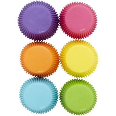 300 Cápsulas Cupcake Coloridas Rainbow Wilton