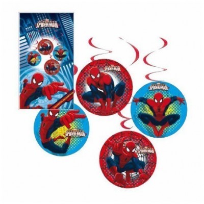 4 Espirais Decorativas Marvel Ultimate Spiderman