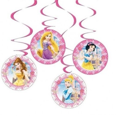 4 Espirais Decorativas Princesas Disney