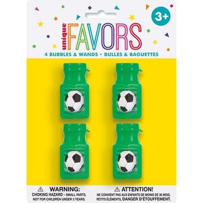 4 Mini Bolas de sabão Futebol