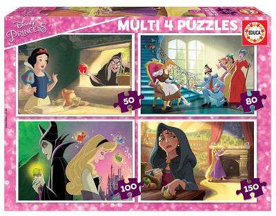 4 Multi Puzzles Vilãs Disney