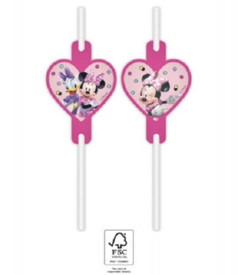 4 Palhinhas Papel Minnie Junior