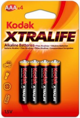 4 pilhas alcalinas Kodak Xtralife AAA
