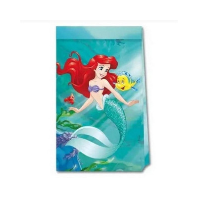 4 Sacos Papel Ariel A Pequena Sereia Curious Disney