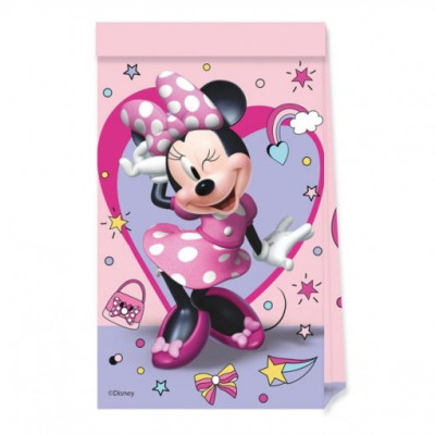 4 Sacos Papel Minnie Junior