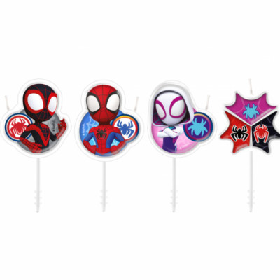 4 Velas Aniversário Spidey