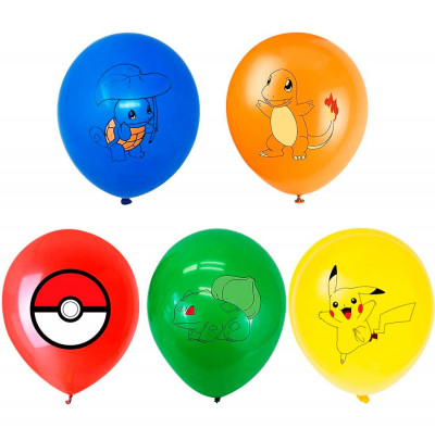 5 Balões Latex Pokémon