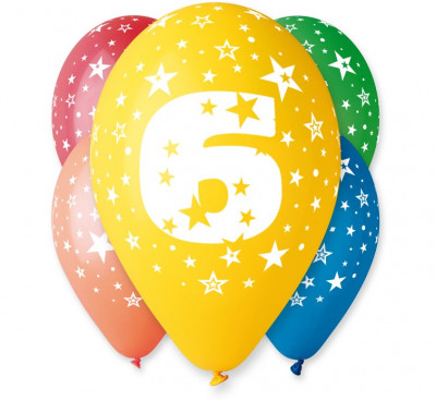 5 Balões Premium Látex Nº 6 - 30cm