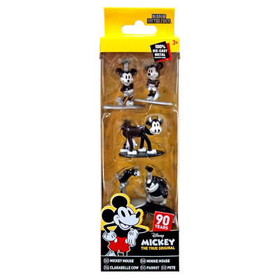 5 Figuras Nano Metalfigs Mickey Disney 4cm