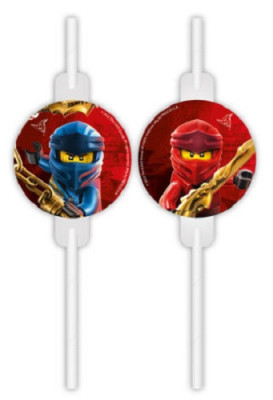 5 Palhinhas Papel Lego Ninjago