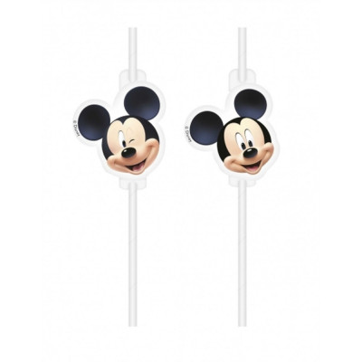 5 Palhinhas Papel Mickey