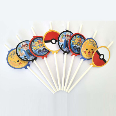 5 Palhinhas Papel Pokémon