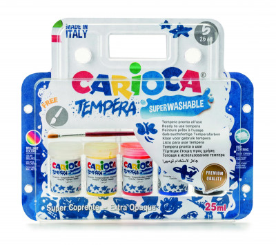 5 Tintas Guaches Carioca Tempera