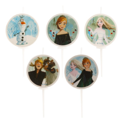 5 Velas Aniversário Frozen 2 Disney