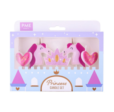 5 Velas Princesa Unicórnio PME