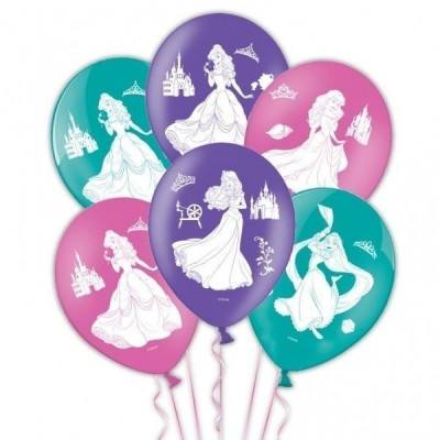 6 Balões das Princesas Disney sortido
