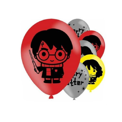 6 Balões Latex Harry Potter