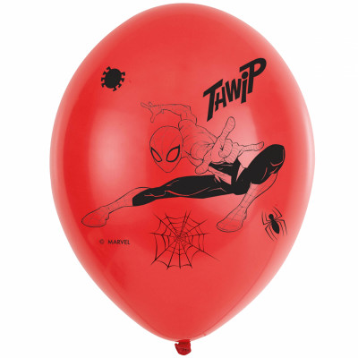 6 Balões vermelhos Spiderman