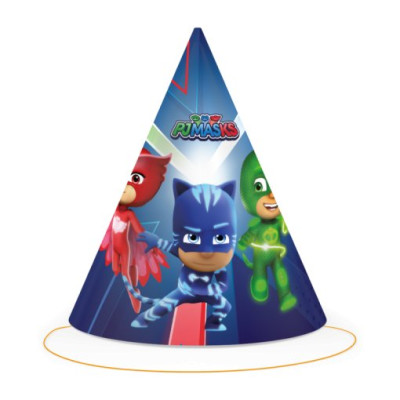 6 Chapéus Festa PJ Masks Azul